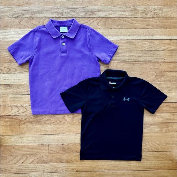 Hanna Andersson Other - Hanna Andersson Purple Polo & Under Armour Black Polo Size 7